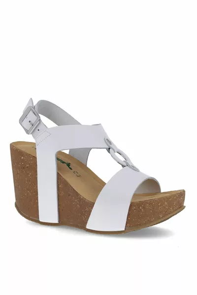 Leer Witte Dames Sandalen  A  Imb