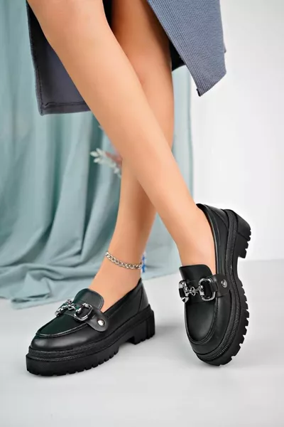 MOCASSINO MOCASSINO SUOLA SPESSA DA DONNA SCARPA RIP PLUG FIBBIA