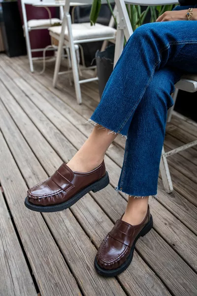 مونتيرو المر البني الفرقة مفصلة تجعد محبوك مخيط النساء المتسكعون