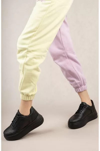 Scarpe Donna Tacco Imbottito Nero