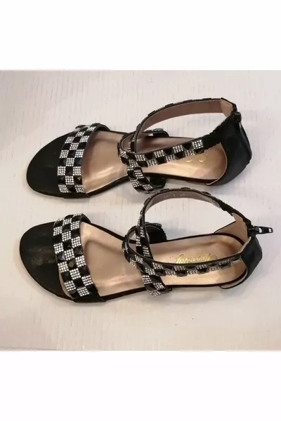 Женские текстильные черные серебряные камни с одним передним ремнем тонкая подошва вечерние босоножки с перекрестным ремешком на щиколотке