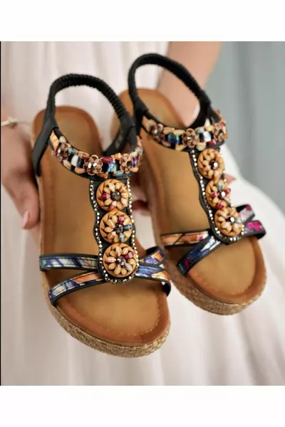  Gewatteerde sandalen voor dames met zool Stone