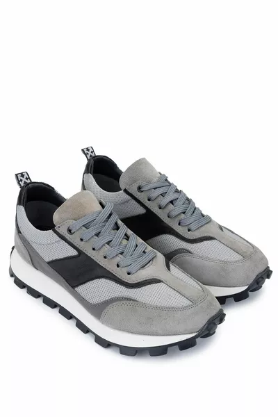 جلد ومنسوجات رجالية, رمادي أحذية رياضية وأحذية رياضية