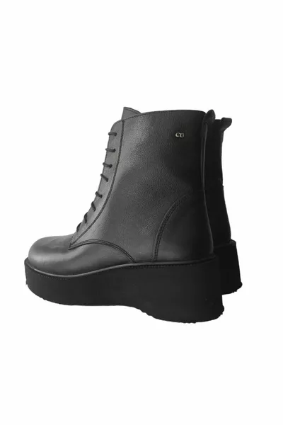 Leren postlaarzen voor dames -1