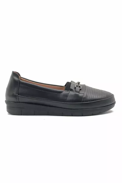 Berfilla Dr.Recommended % Cuir Mère Femmes Ballerines NOIR