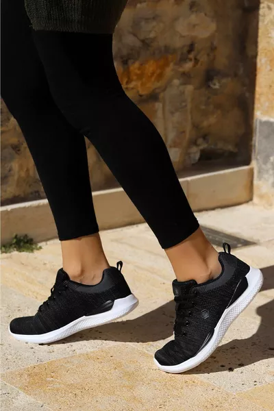 Wolky الأسود العظام المرأة أحذية رياضية عارضة