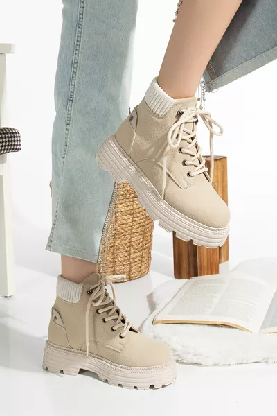 Cess كريم القط الدانتيل متابعة أحذية نسائية مفصلة