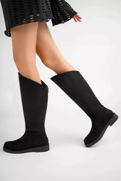 المرأة أحذية عارضة طول الركبة سستة 