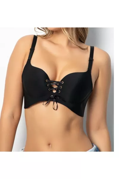 صدرية رياضية بطانة مزدوجة ورباط وقص بالليزر (اللون الأسود)