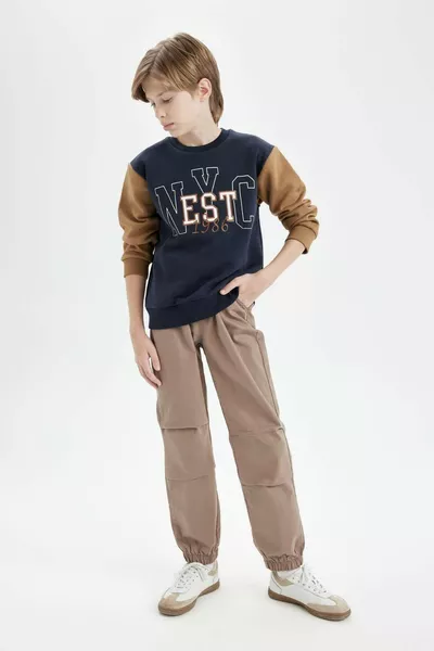 Sweatshirt imprimé col rond pour garçon AU