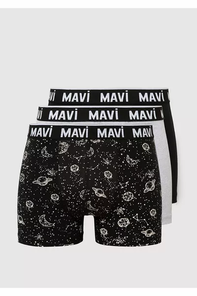 بوكسر مطبوع ثلاثي 