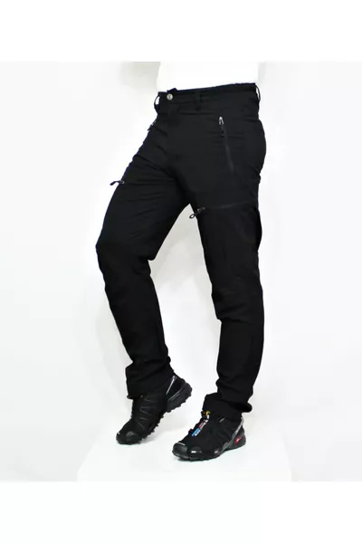 Black Summer Trekking Pants with Micro Lycra