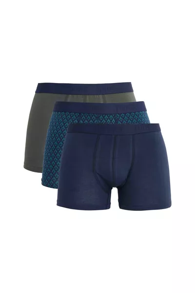 Мужские боксёры из эластичной хлопковой ткани с лайкрой, комплект из 3 штук