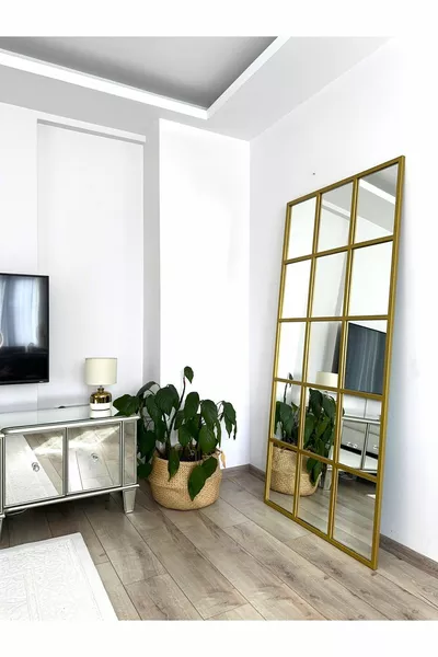 Decoratieve Spiegel  cm, Model 5/3 met Gouden Metalen Frame