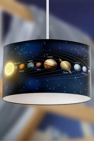 Детска полилейна лампа с космически дизайн на Млечния път