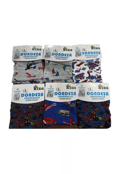 6er Pack bedruckte Jersey Jungen Boxershorts