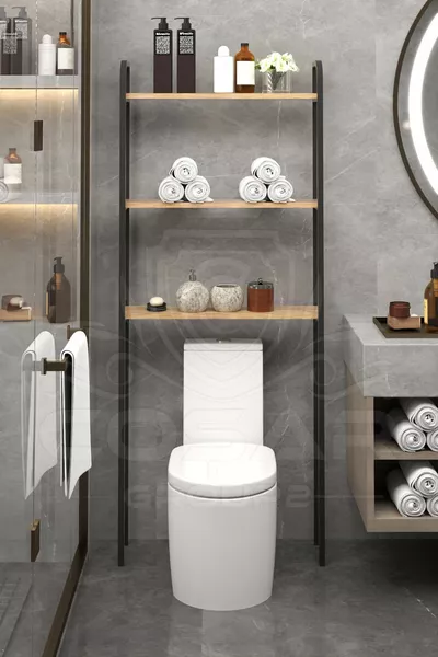 Toilet Achter Toiletplank Boven Toiletplank en Organizer Handdoekrek Badkamer Organizer Atlantische Den