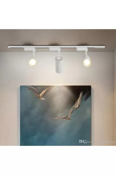 White Case Daylight w 3 Pieces ° Rotating Track Spot Light 1 Meter Track Fixture