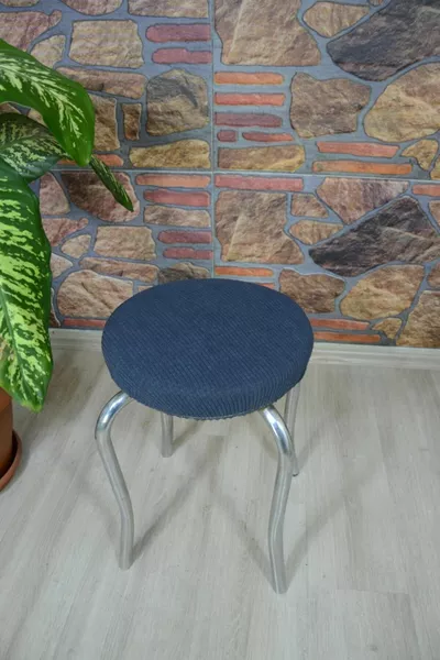 4 Stool Covers, Checkered Thick Fabric