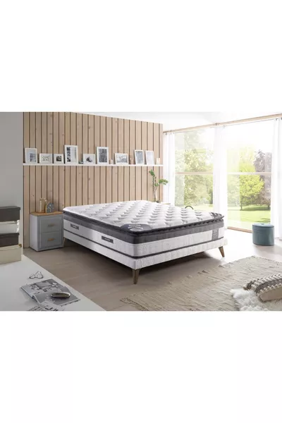 Matelas orthopédique complet Bio Night 5 Zone avec mousse à mémoire de forme, coussin en gel et ressorts ensachés