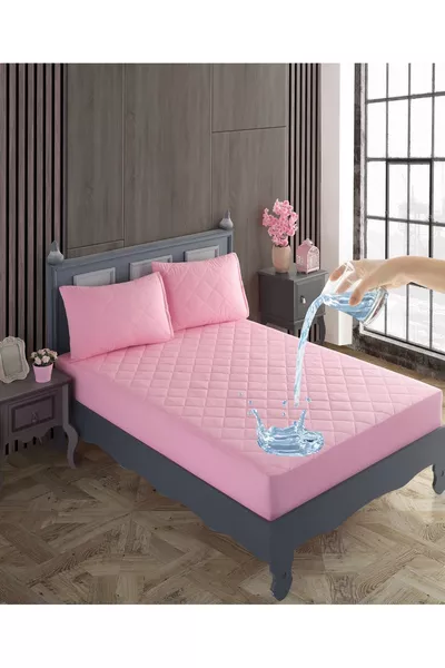 % памучен капитониран водоустойчив цветен протектор за легло, чаршаф