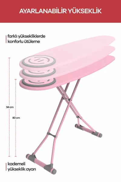 Премиум гладильная доска Soft розовая без вилки