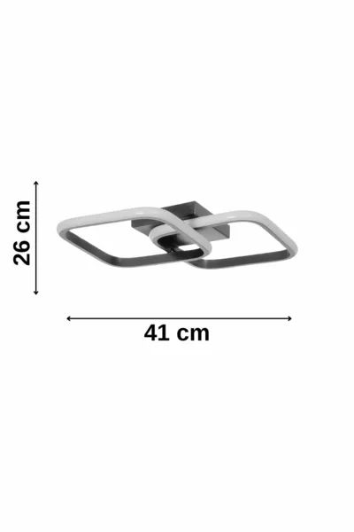 Plafonnier LED 2 lumières Selinay Design Moderne Couleur Blanche pour Salon, Cuisine, Hall avec LED Blanche