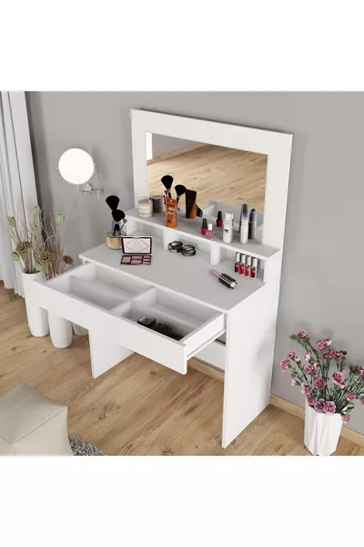 طاولة مكياج تريند بيضاء