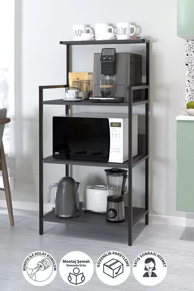 Kitchen Stand Espresso Machine Stand Coffee Corner Kitchen Shelf Indonesia Anthracite