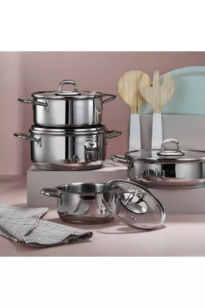 Aria 8-Piece Cookware Set (///)