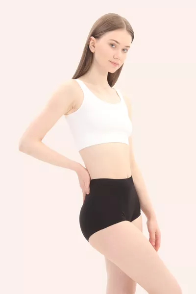 Extra Hoge Taille Dames Slip Zwart Katoen 5-pack