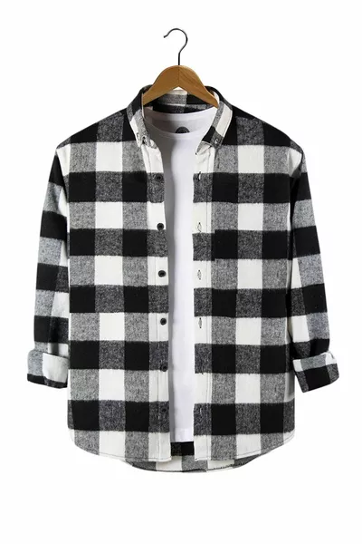 Plus Size Oversized Plaid Lumberjack Shirt