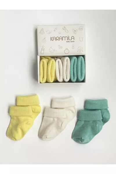 Lot de 3 Chaussettes en Bambou pour Bébé - Chaussettes Nouveau-né