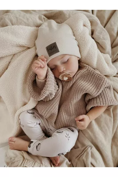 Unisex Baby Kids Crew Neck Oversized Knit Sweater