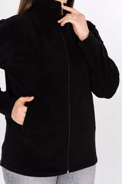 Women's Black Fleece Cardigan