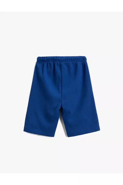 Textured Tie-Waist Basic Shorts