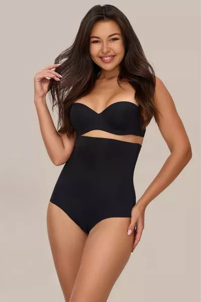 Mutanda modellante privata senza segnature, comoda, taglio laser, colore nero