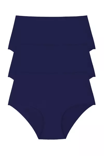 Women's High-Waist Laser Cut Panties 3-Pack 