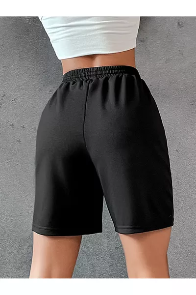 Short à cordon taille à motif lettres