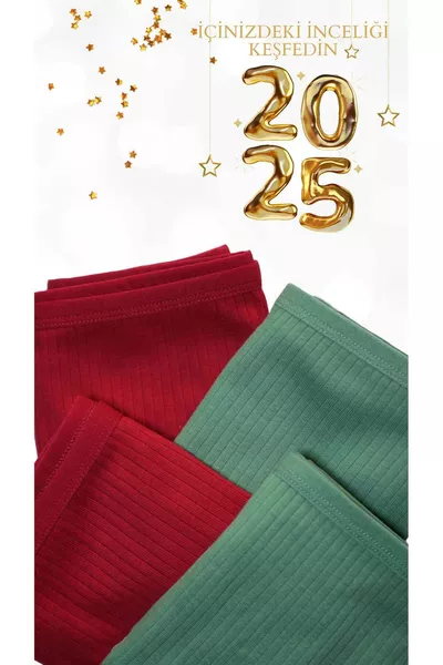 سراويل داخلية نسائية عالية الخصر من القطن %، مجموعة من 4 قطع