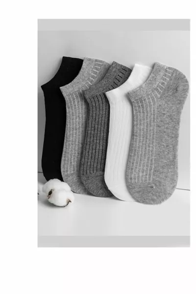 5 Li Derbili Unisex Spor Kadin Erkek 4 Renk Patik Çorap