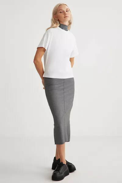 Lottie Damen Regular Muster Rundhalsausschnitt % Baumwolle Kurzarm Weißes T-Shirt