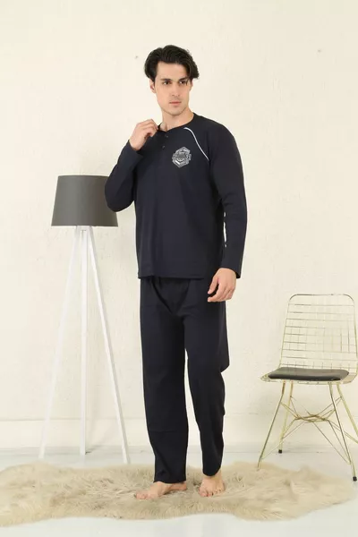 % Cotton Supreme Men's Plus Size Pajama Set 