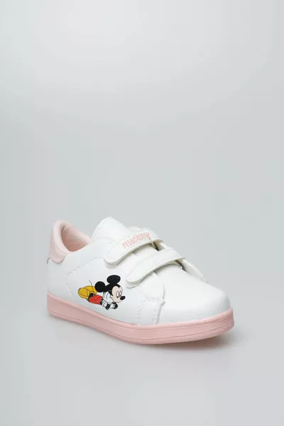 Printed White Powder Garnished Children's Shoes