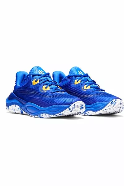 Curry Splash  Blauwe basketbalschoenen voor heren 