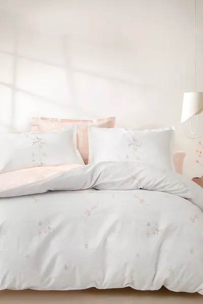 Ember Tweepersoons Ranforce Beddengoed Set - Poeder