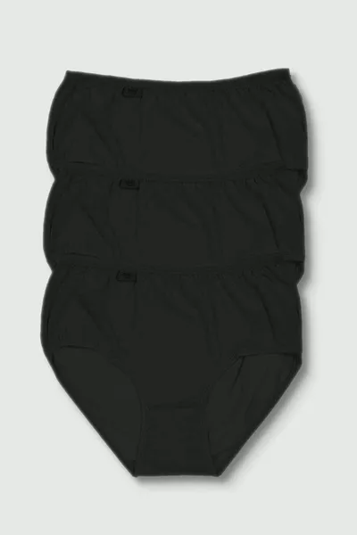 Women's Black 3-Pack Stretch Bikini Panties .