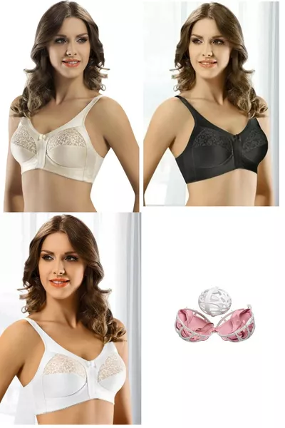 مجموعة 3 حمالات صدر سوبر مينيمايزر  مع منظف وهدية كرة