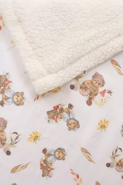 Puffy Babydecke Cm Schafsfell Musselin-Decke - 