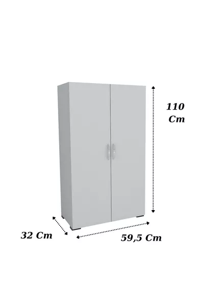 خزانة إيرماك متعددة الاستخدامات ببابين و4 رفوف للمطبخ، وحذاء، وملابس، ومخزن المؤن، والردهة، وحمام